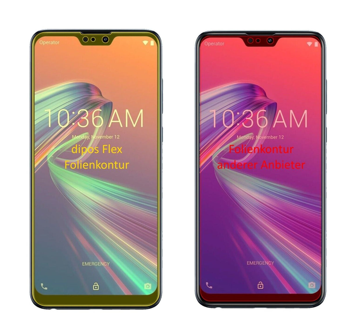 2x 3D Full Cover Schutzfolie für Asus ZenFone Max Pro (M2)