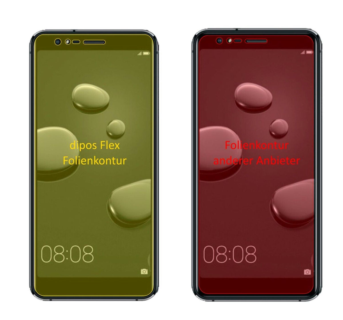 2x 3D Full Cover Schutzfolie für Haier P10