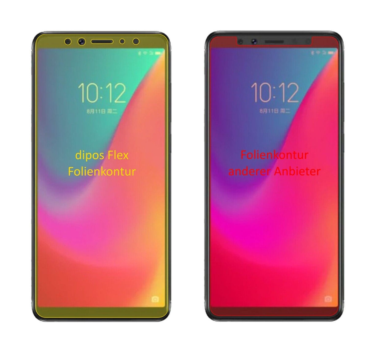 2x 3D Full Cover Schutzfolie für Lenovo K5 Pro