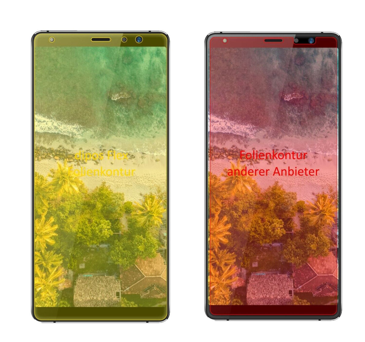 2x 3D Full Cover Schutzfolie für Highscreen Power Five Max 2