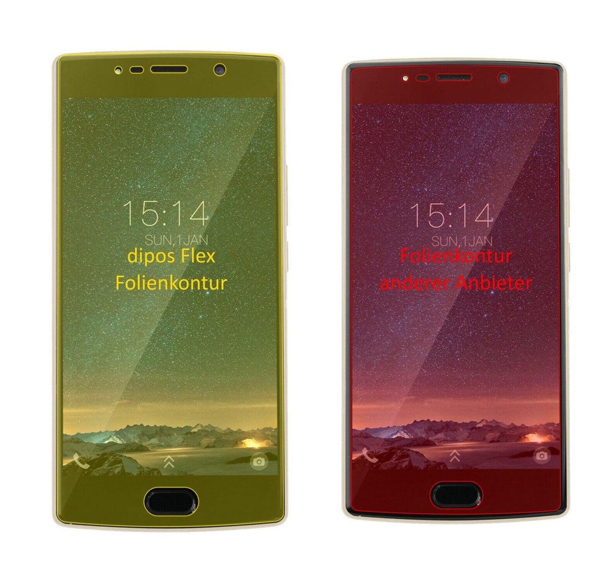 2x 3D Full Cover Schutzfolie für Doogee BL7000