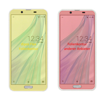 2x 3D Full Cover Schutzfolie für Sharp Aquos Sense2