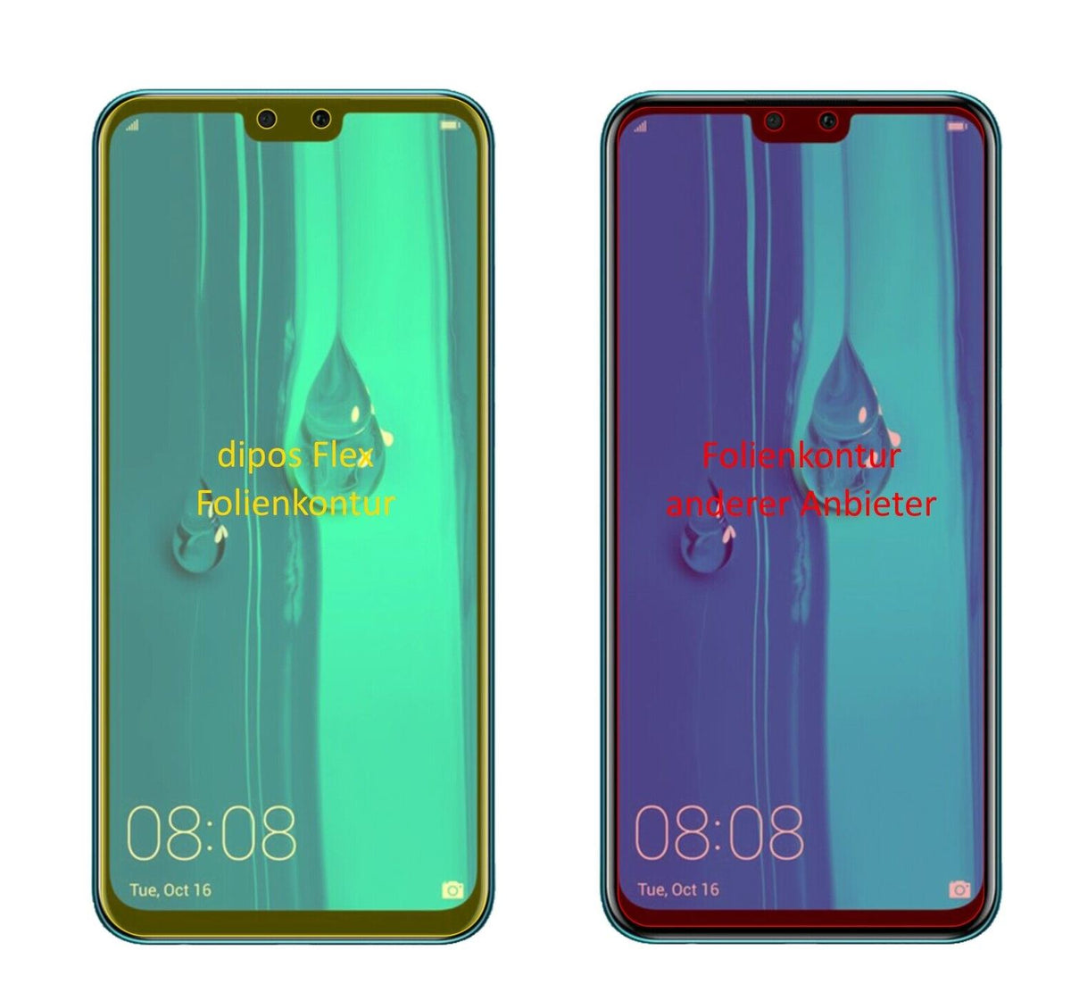 2x 3D Full Cover Schutzfolie für Huawei Y9 (2019)