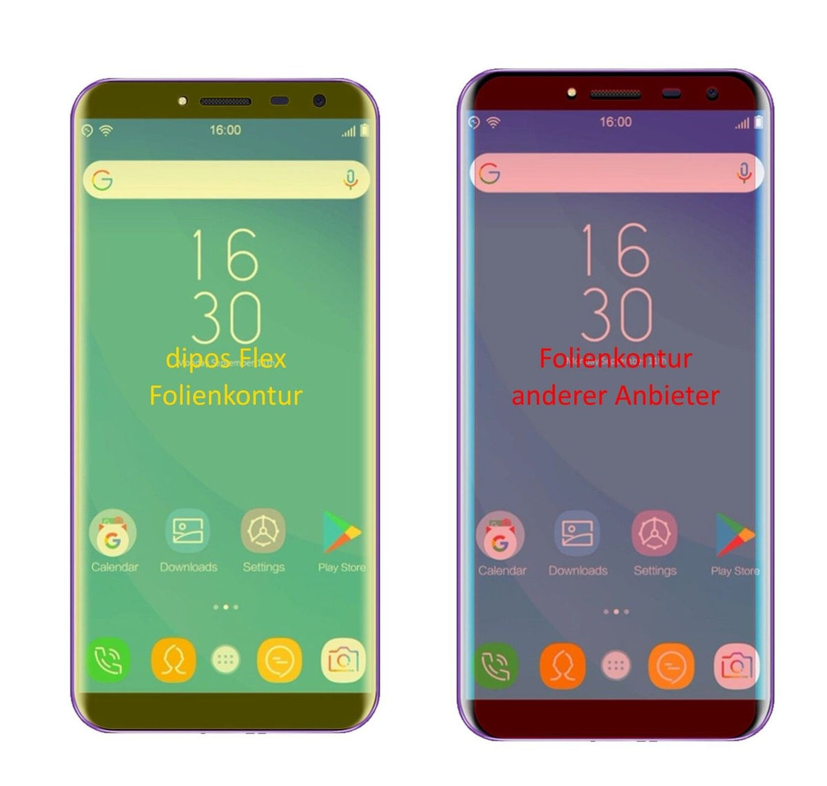 2x 3D Full Cover Schutzfolie für Oukitel C8