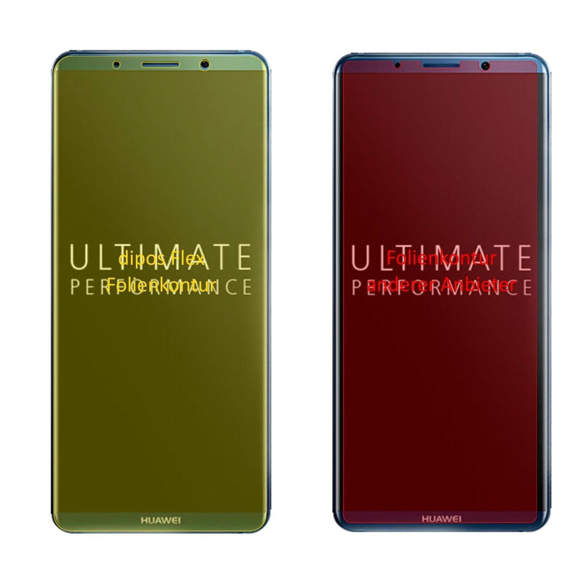 3x 3D Full Cover Schutzfolie für Huawei Mate 10 Pro