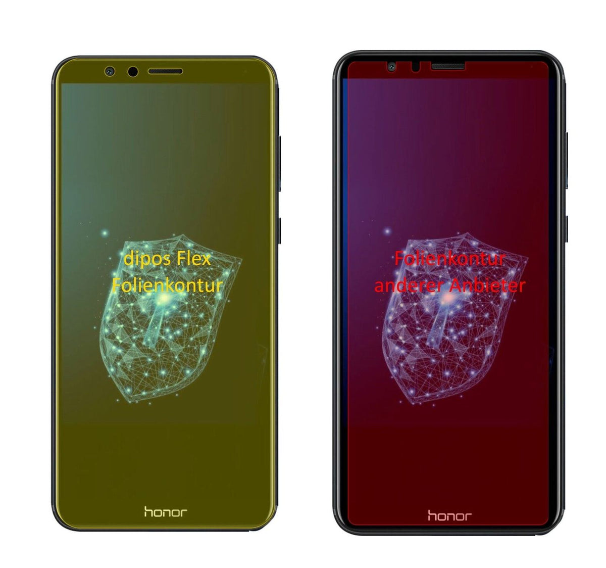 3x 3D Full Cover Schutzfolie für Huawei Honor 7X
