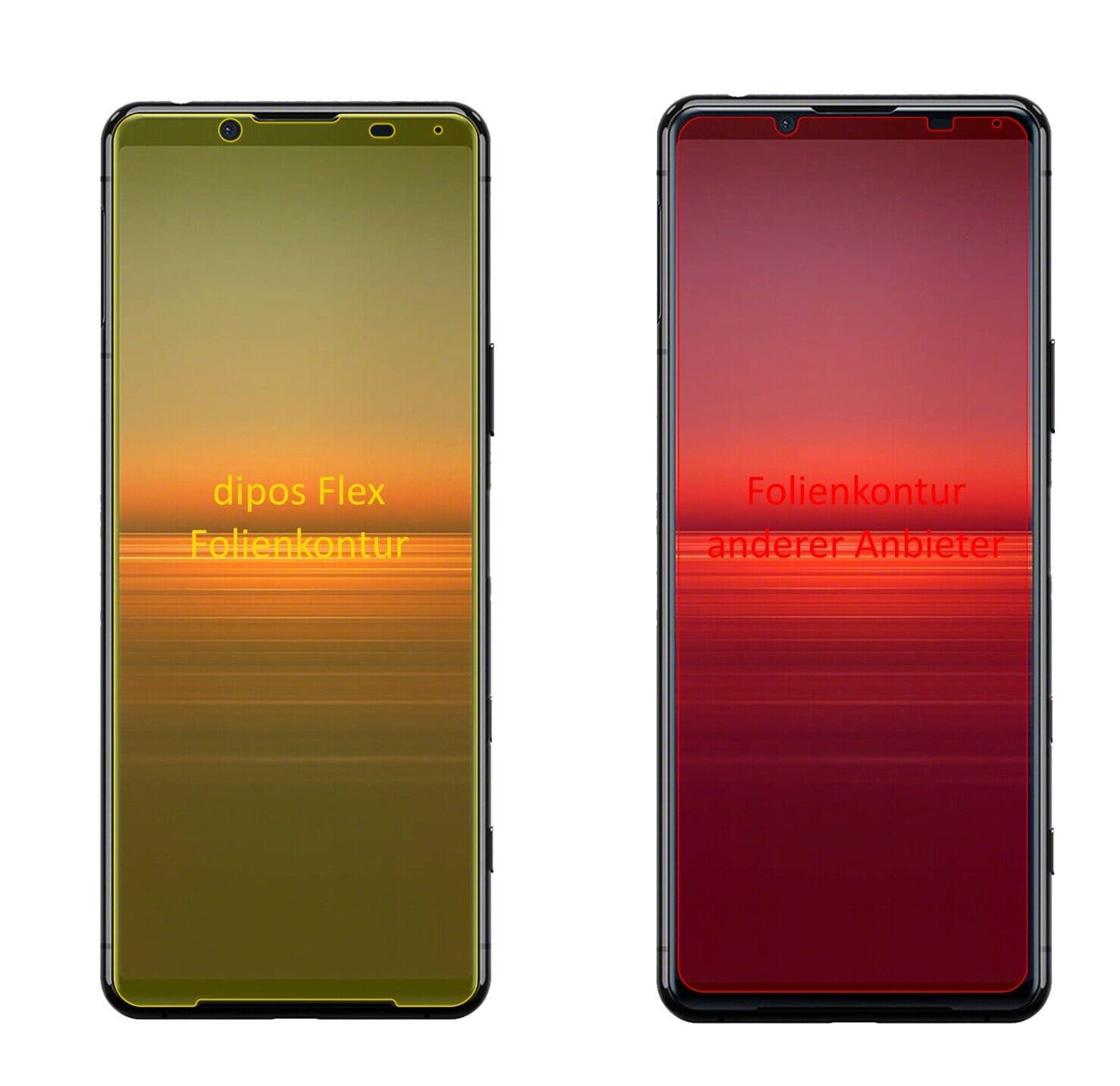 2x 3D Full Cover Schutzfolie für Sony Xperia 5 II