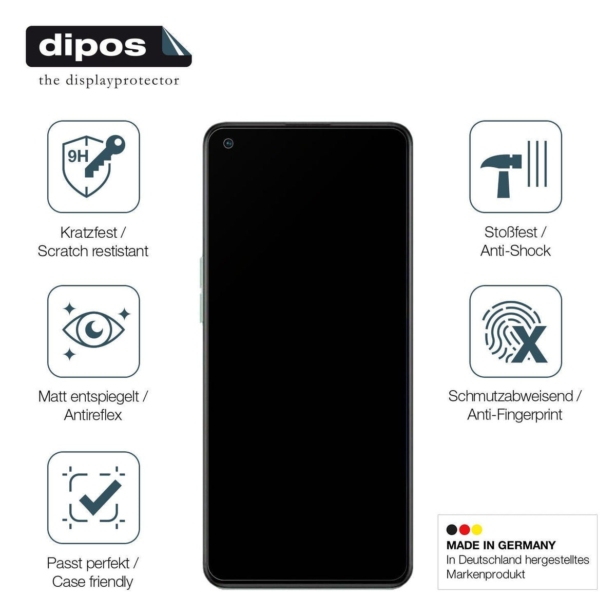 1x 9H Schutzfolie matt für Oppo Reno7 Z 5G Panzerfolie