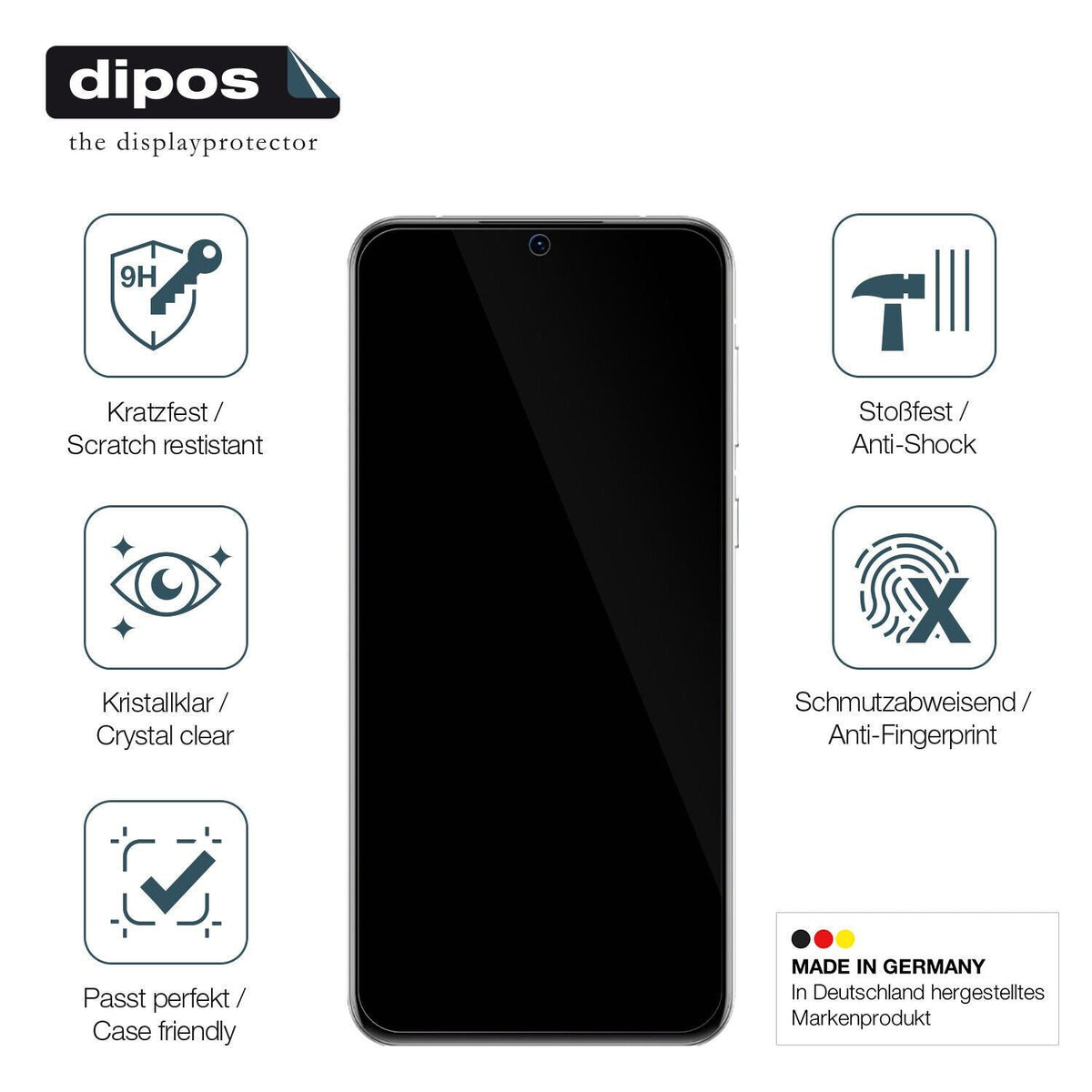 1x 9H Schutzfolie für Huawei P50E Panzerfolie