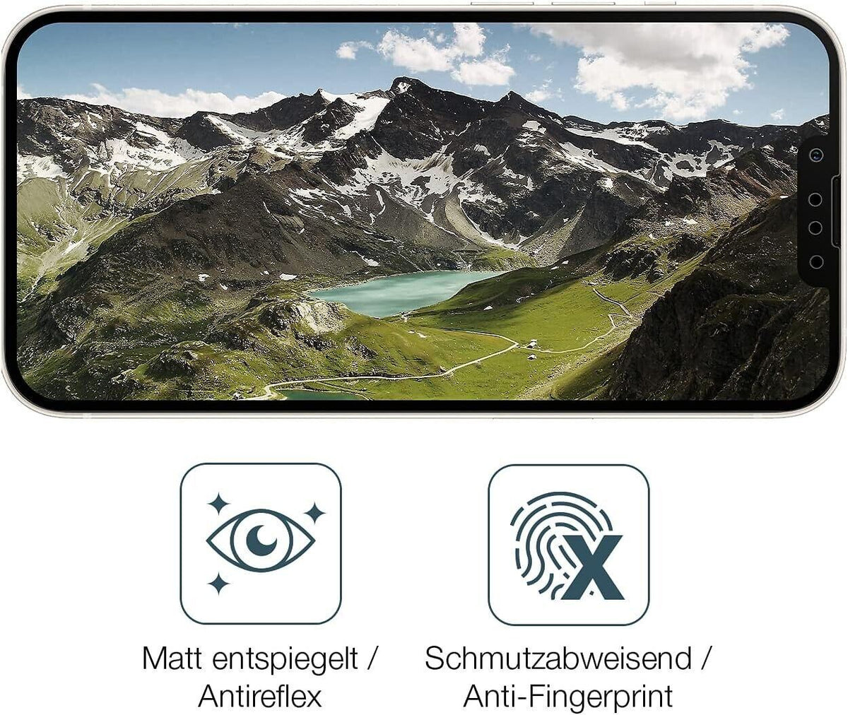 1x 9H Schutzfolie matt für Apple iPhone 13 Pro Max Panzerfolie