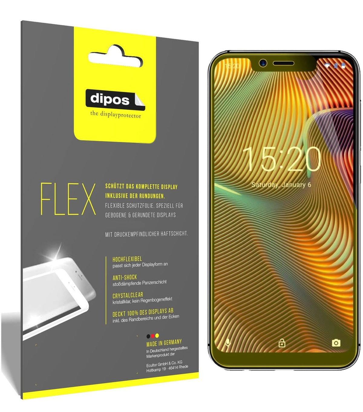 2x 3D Full Cover Schutzfolie für Umidigi A3 Pro (2018)