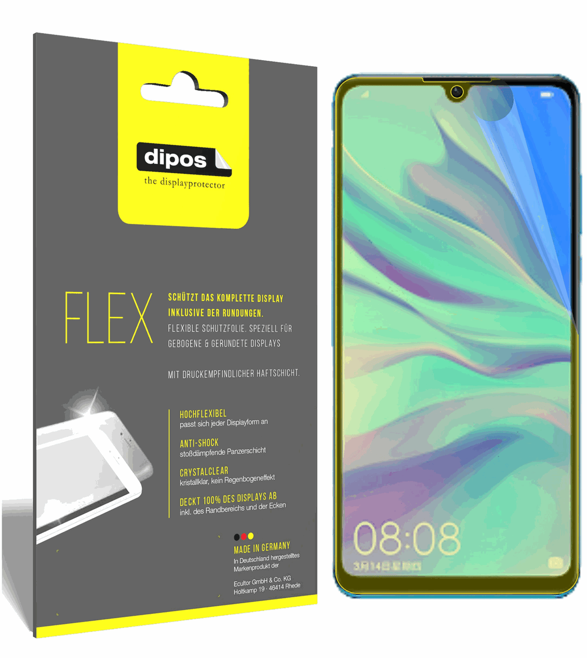 3x 3D Full Cover Schutzfolie für Huawei Nova 4e