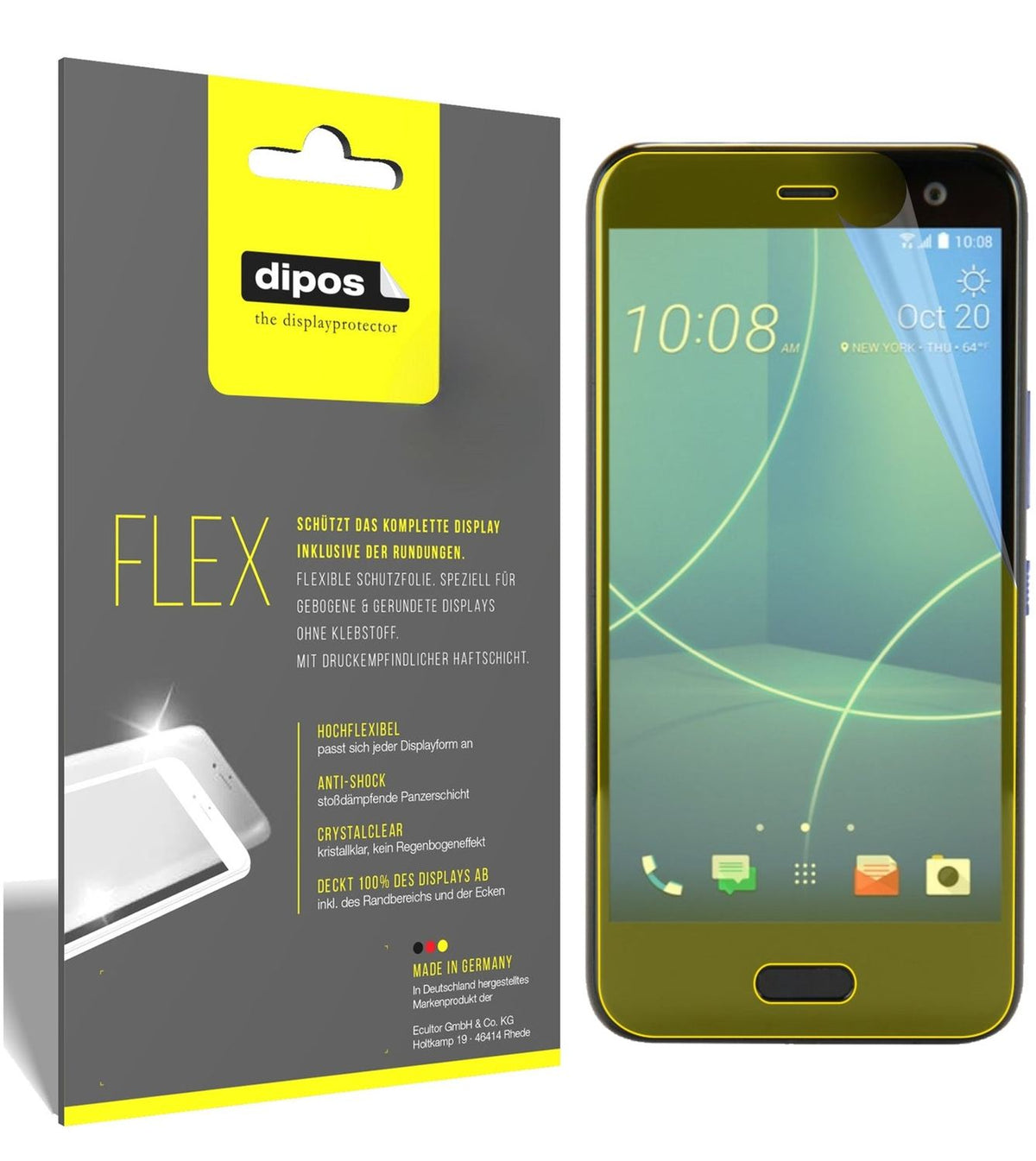 2x 3D Full Cover Schutzfolie für HTC U11 Life