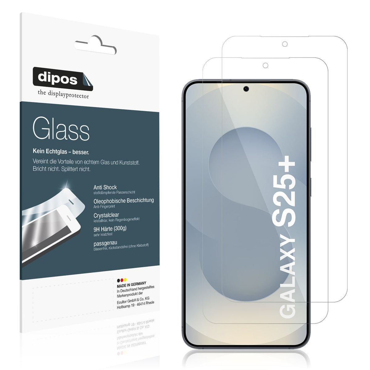 2x 9H Schutzfolie für Samsung Galaxy S25+ Panzerfolie