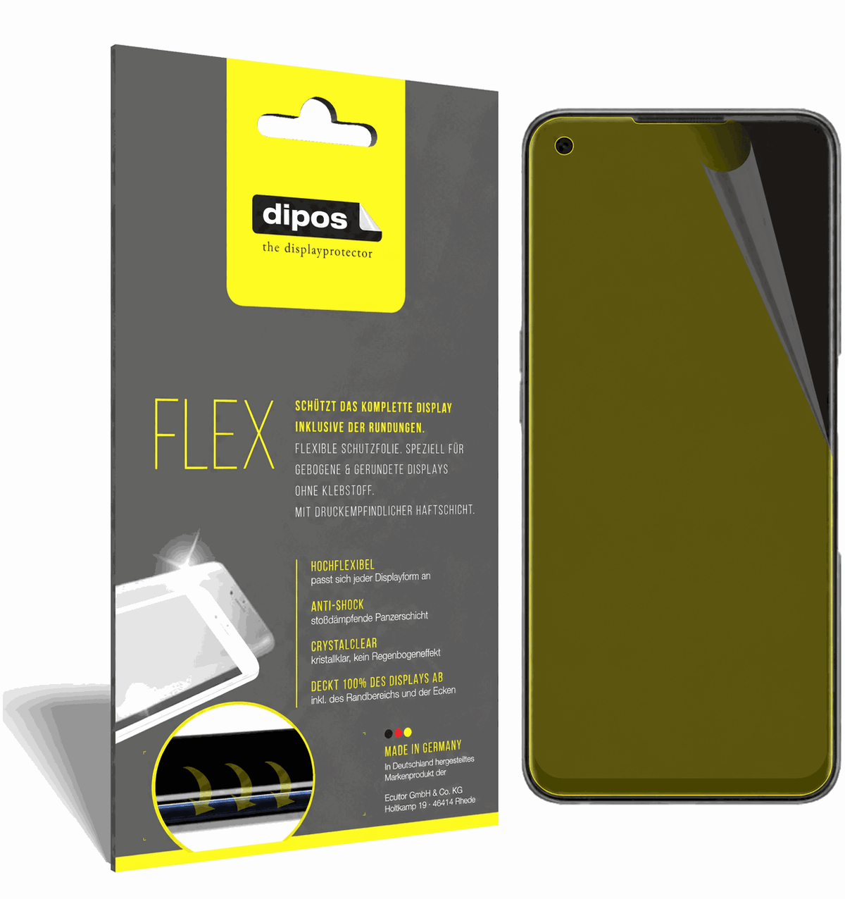2x 3D Full Cover Schutzfolie für Oppo K9s