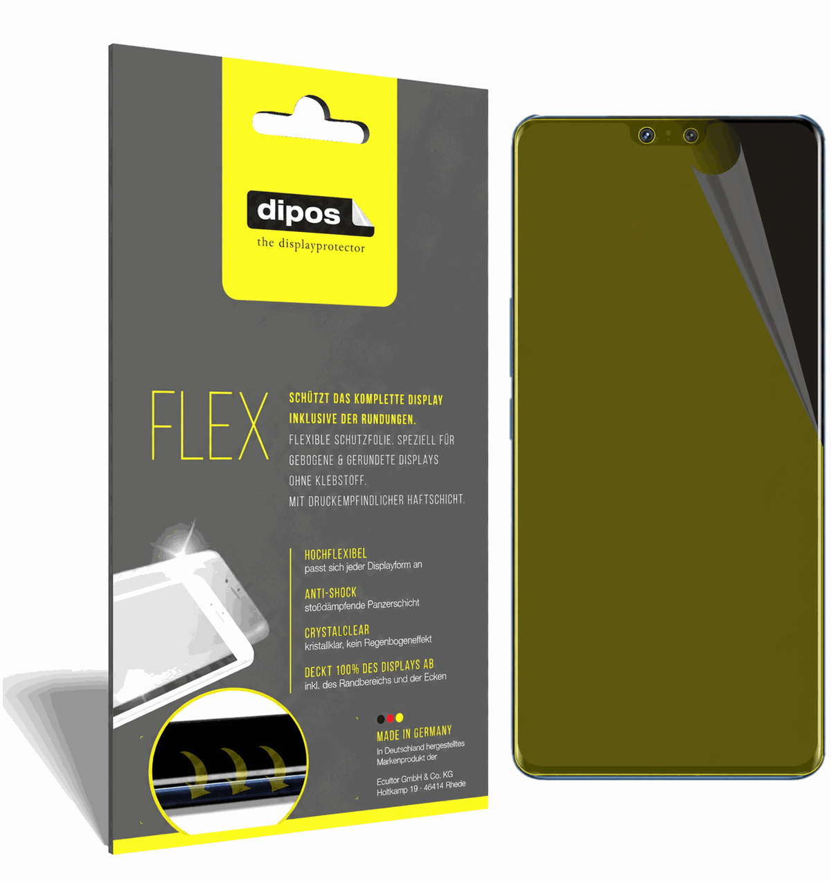 2x 3D Full Cover Schutzfolie für Vivo S12 Pro