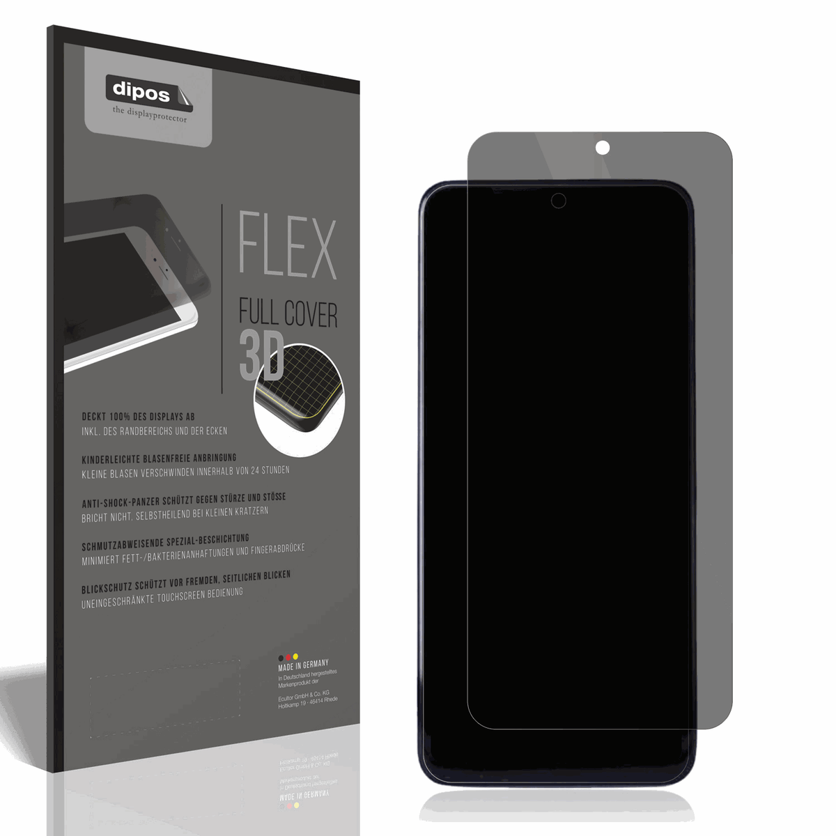 Full Cover Privacy Blickschutzfolie für Oppo A5 Pro 5G