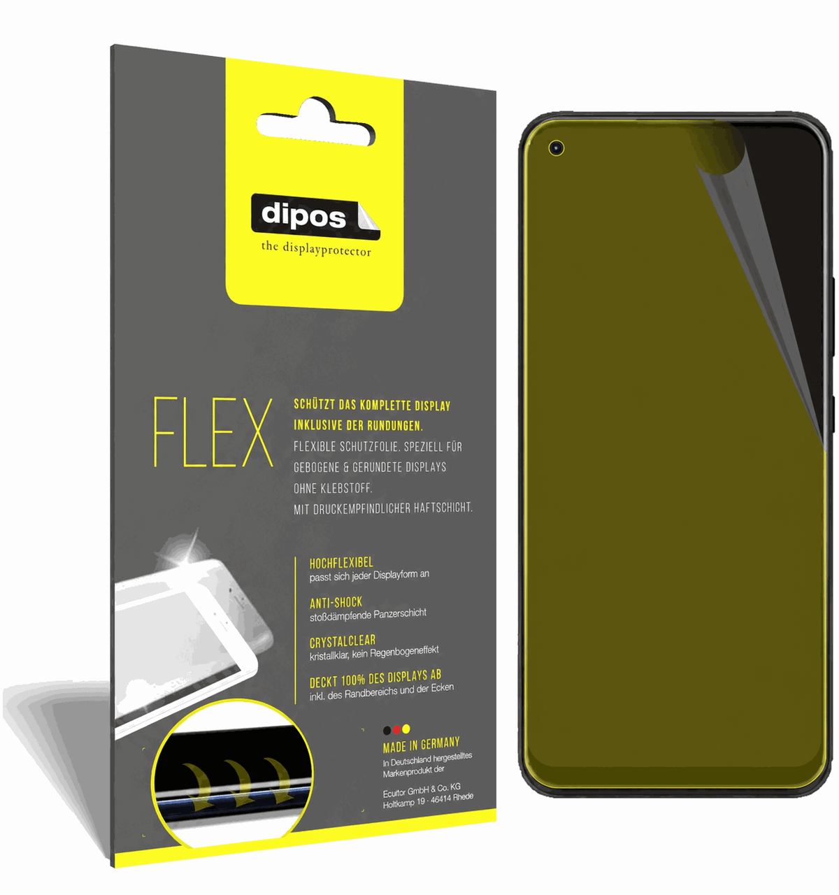 2x 3D Full Cover Schutzfolie für ZTE Blade X1 5G