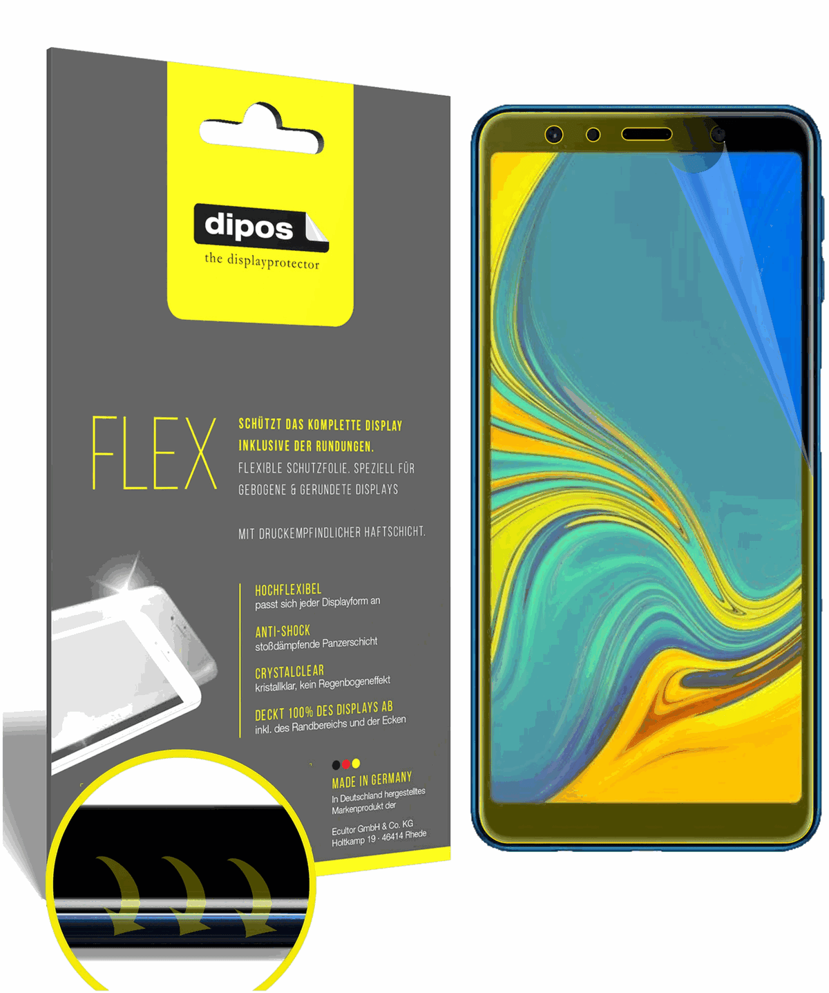3x 3D Full Cover Schutzfolie für Samsung J4 Core (2018)