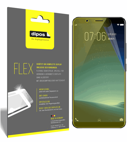3x 3D Full Cover Schutzfolie für Vivo X20 Plus