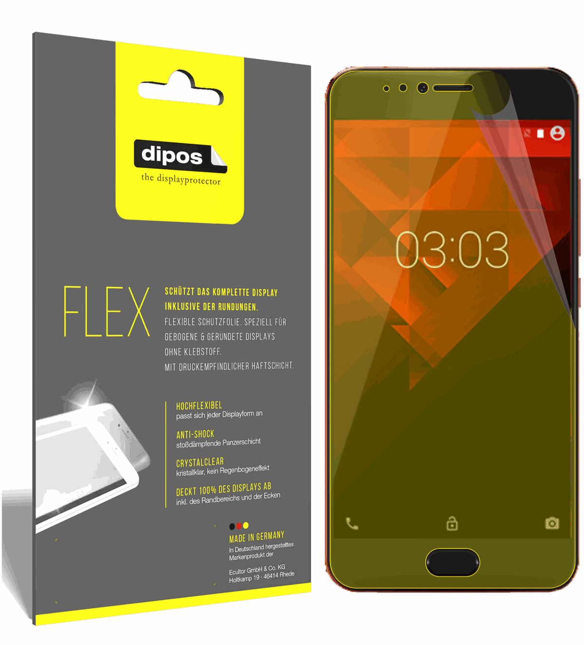 3x 3D Full Cover Schutzfolie für NOA Element H10LE