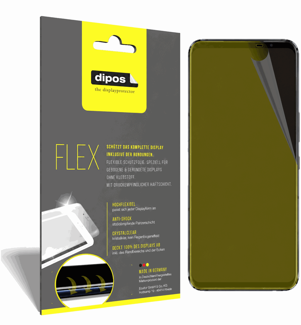2x 3D Full Cover Schutzfolie für Asus ROG Phone 5s
