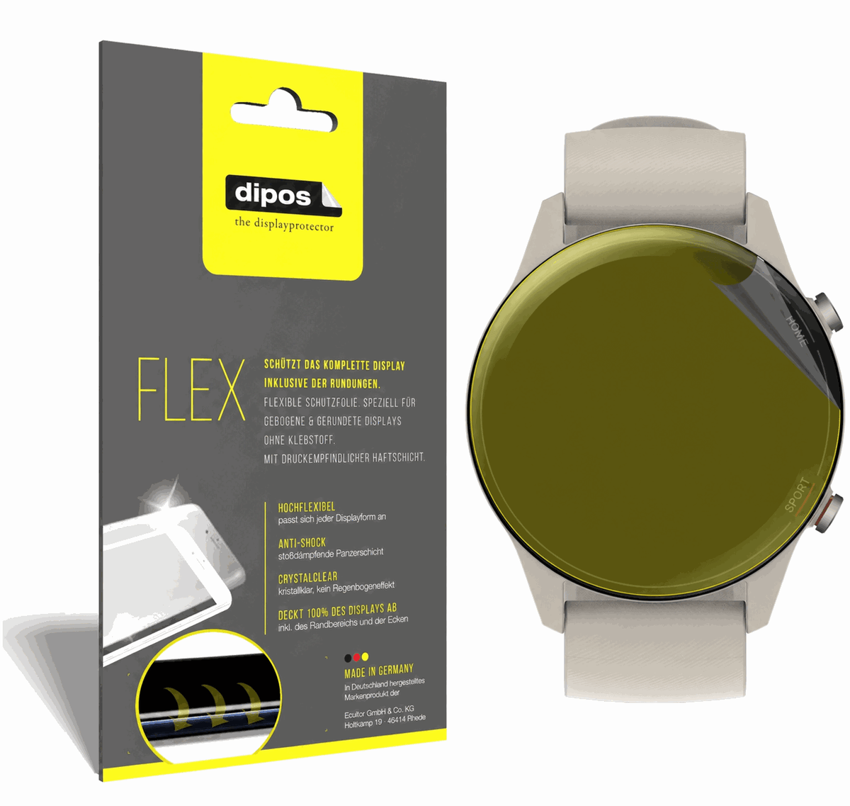2x 3D Full Cover Schutzfolie für Xiaomi Mi Watch