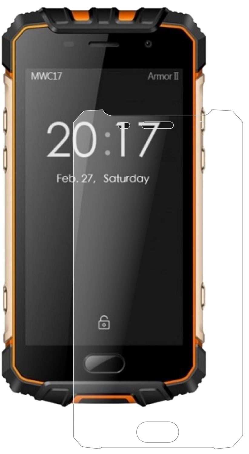 2x 9H Schutzfolie matt für Ulefone Armor 2 Panzerfolie
