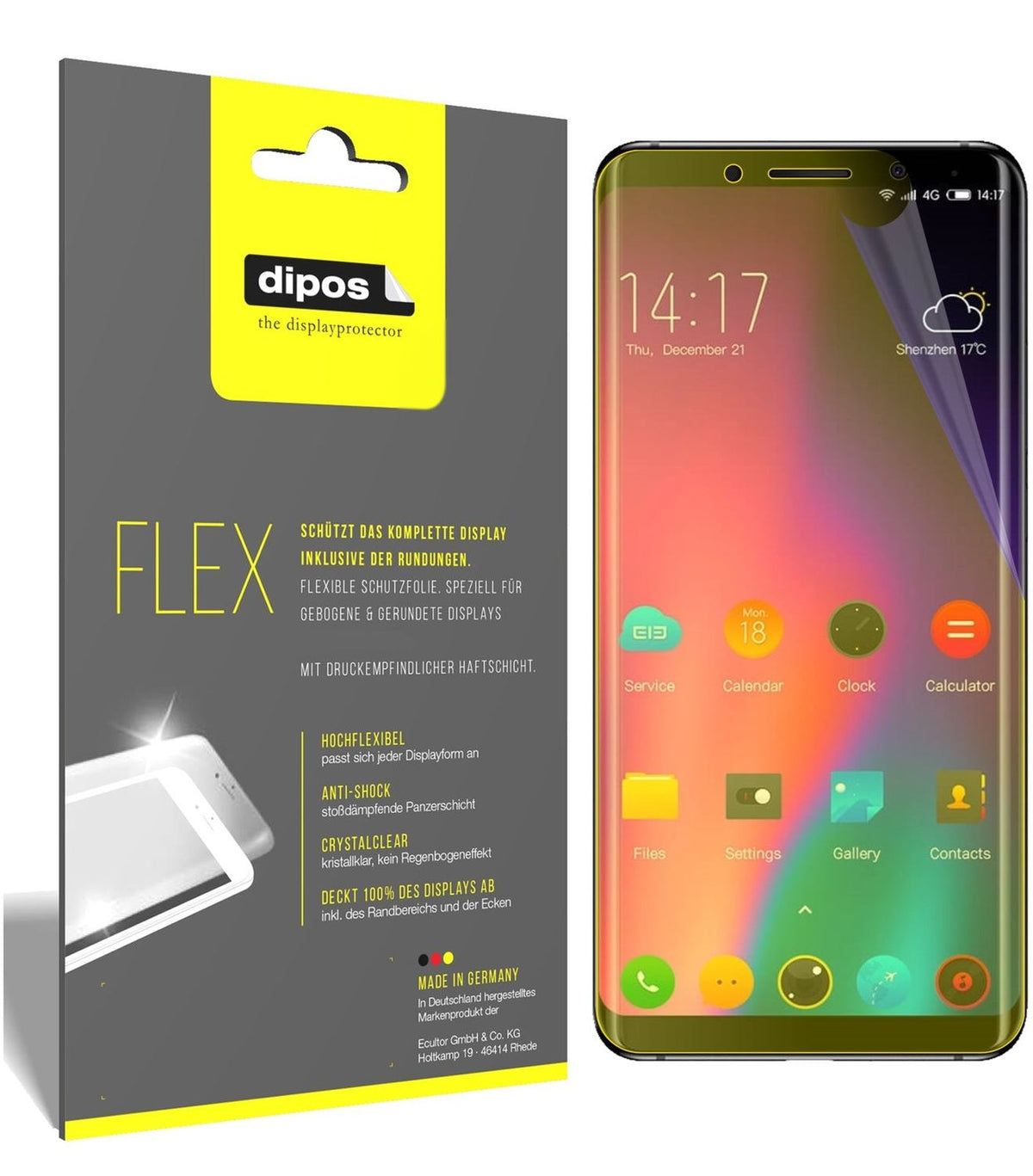 2x 3D Full Cover Schutzfolie für Elephone U Pro