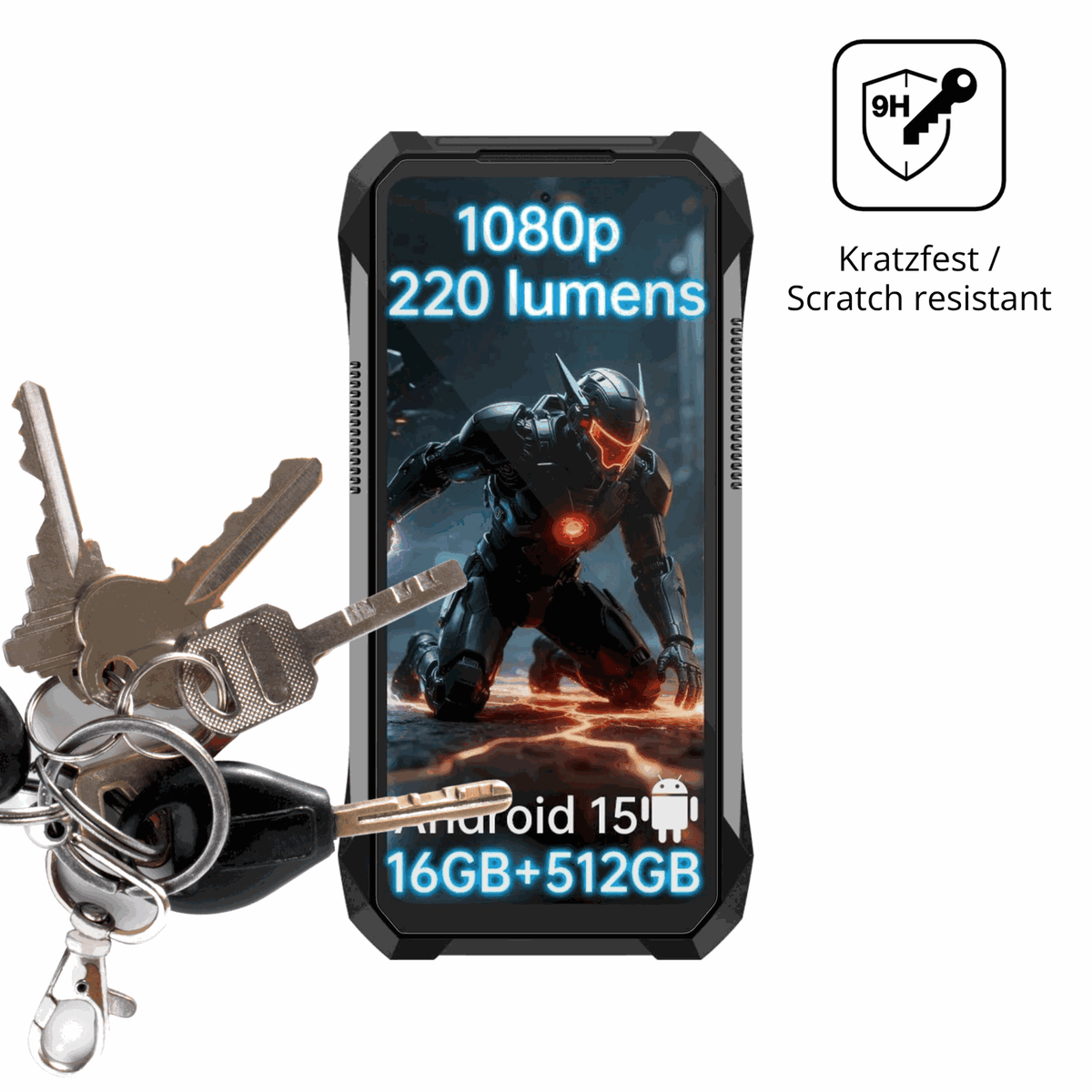dipos Displayschutz für 8849 Tank X, transparente Oberfläche, perfekte Passform auch für die Rundungen