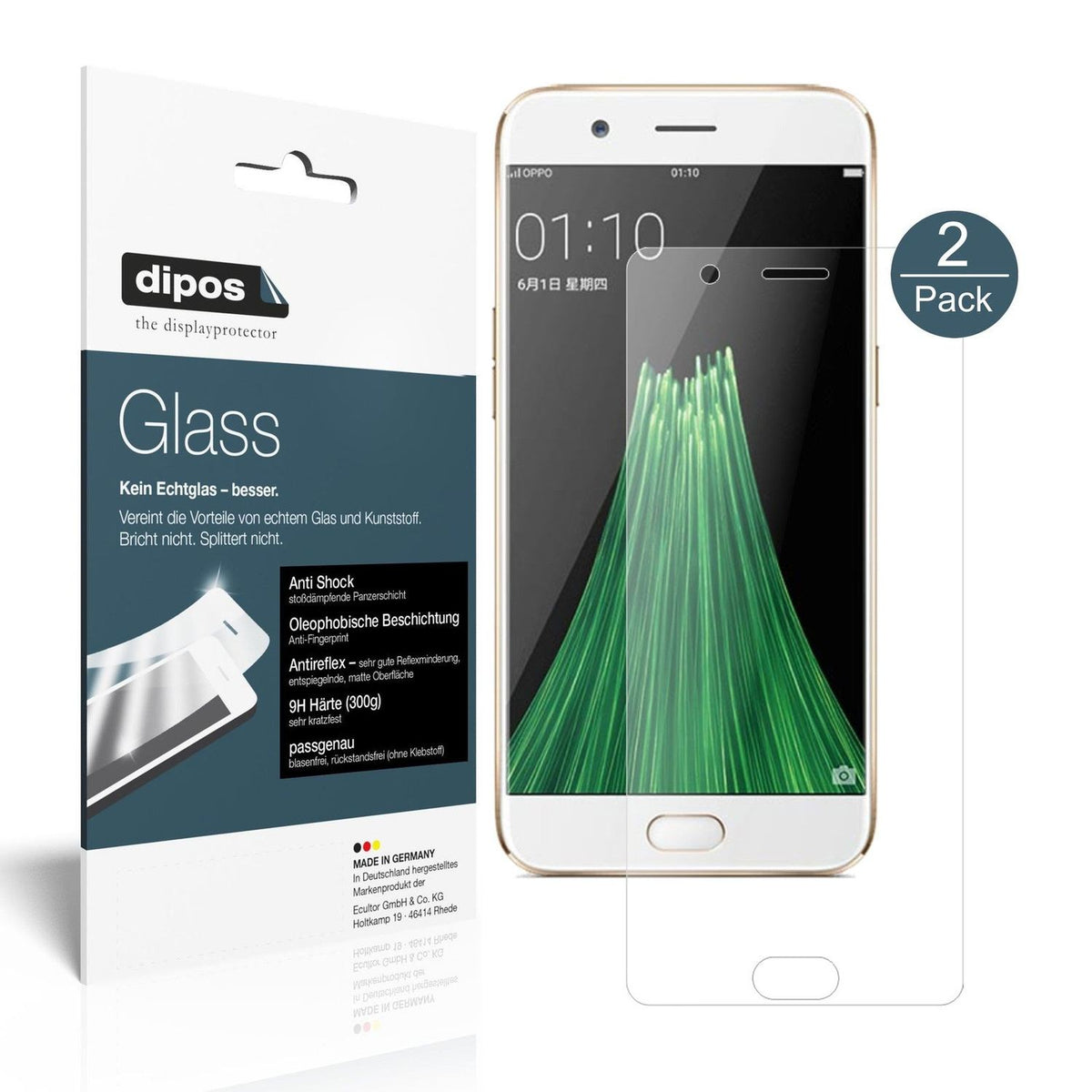 2x 9H Schutzfolie matt für Oppo R11 Panzerfolie