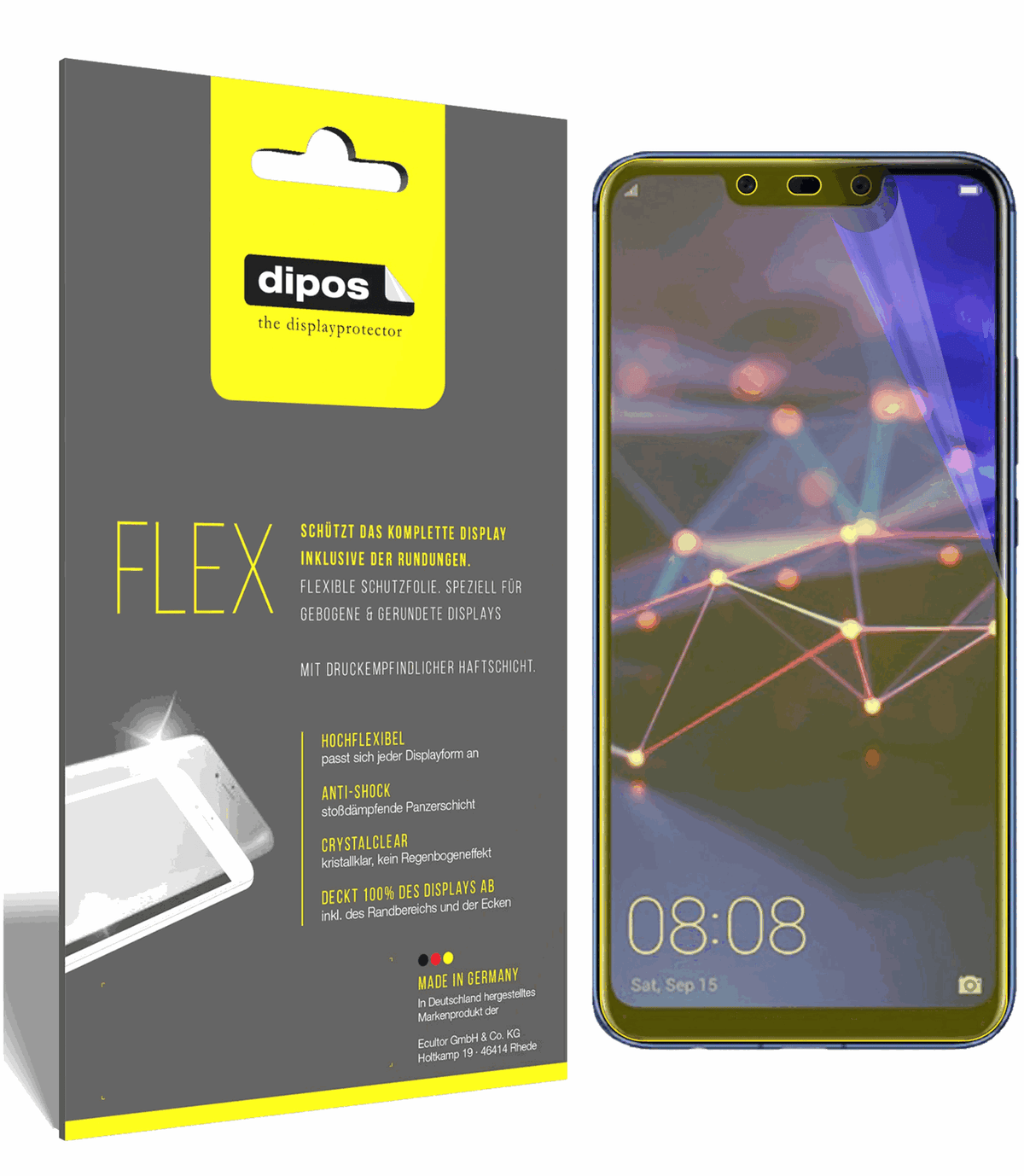 3x 3D Full Cover Schutzfolie für Huawei Mate 20 Lite