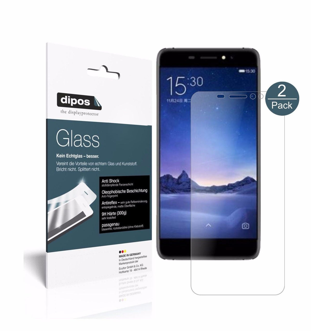1x 9H Schutzfolie matt für Ulefone S8 Pro Panzerfolie