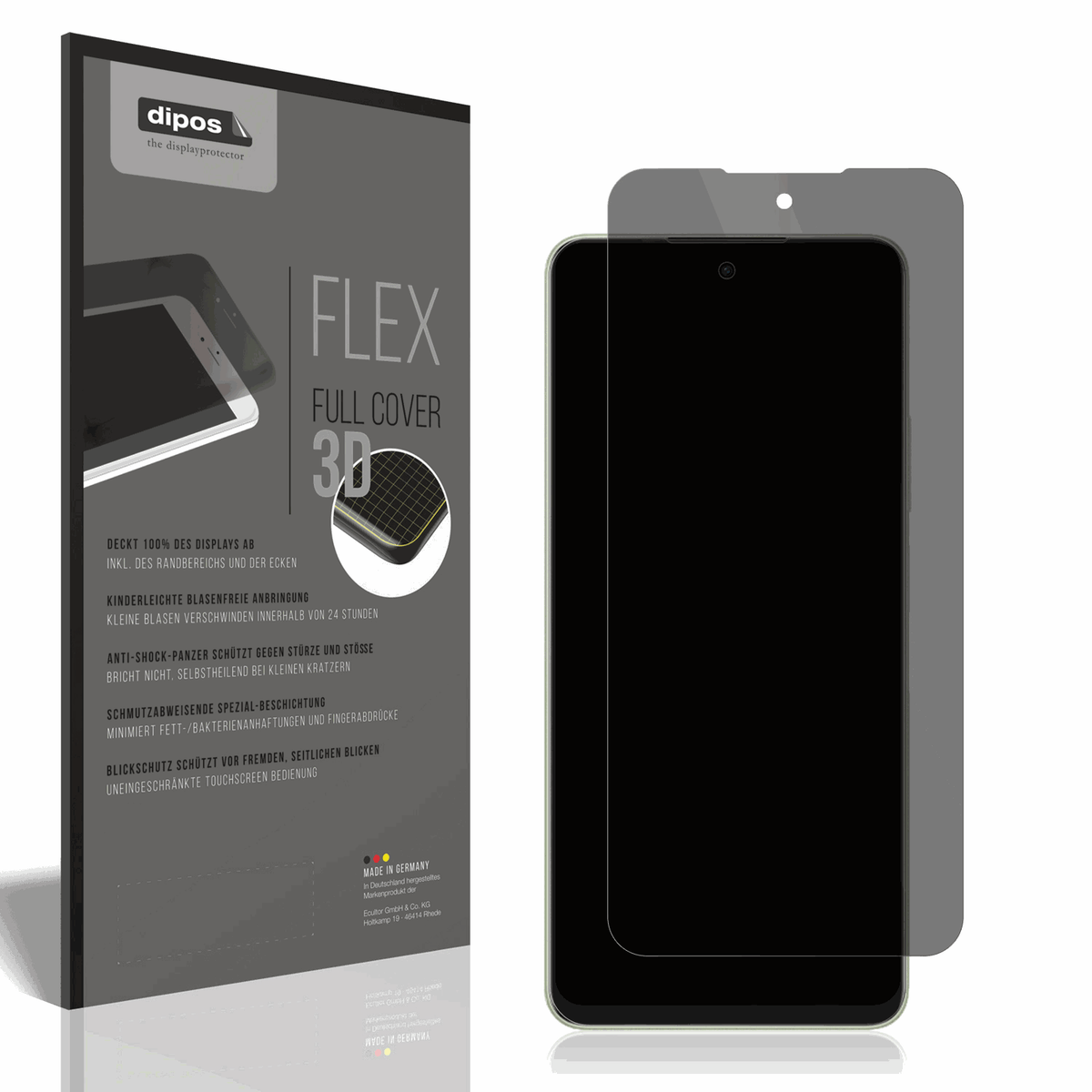 Full Cover Privacy Blickschutzfolie für Oppo A5 Pro CPH2711