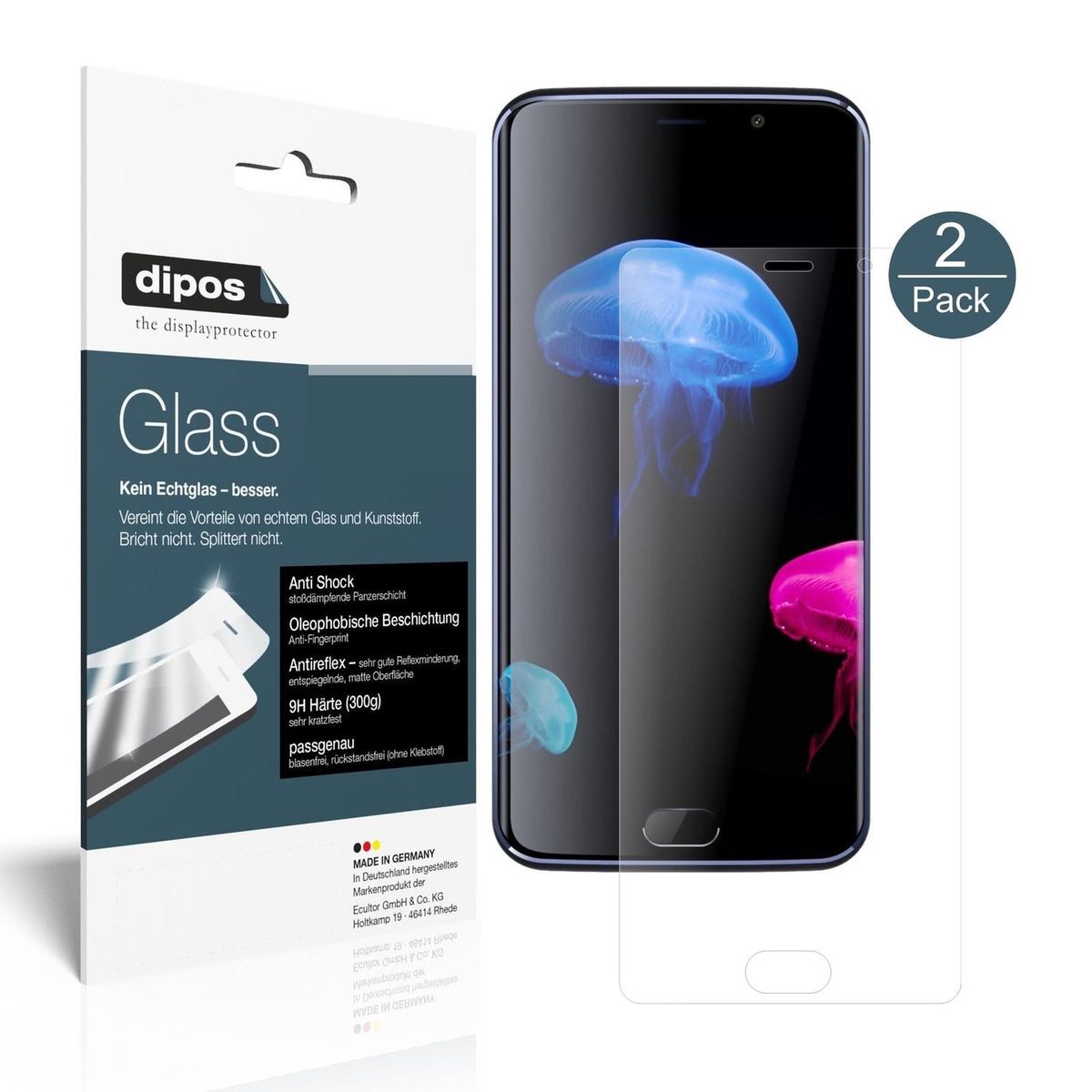 1x 9H Schutzfolie matt für Elephone S7 Panzerfolie