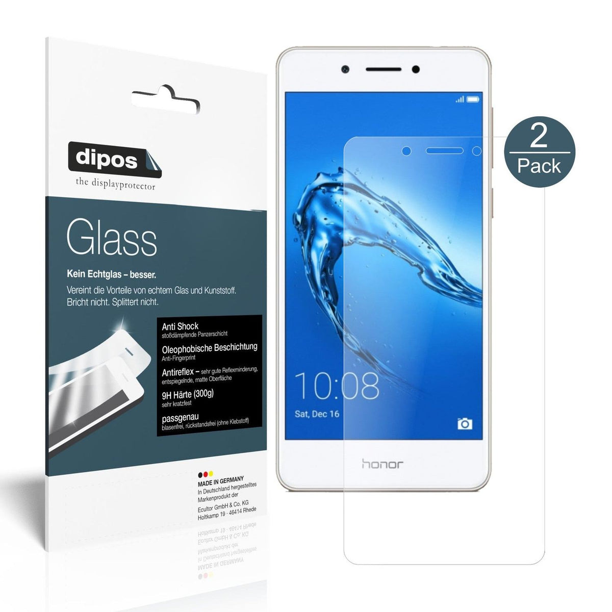 2x 9H Schutzfolie matt für Huawei Honor 6C Panzerfolie
