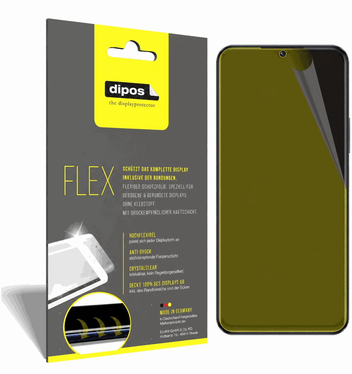 2x 3D Full Cover Schutzfolie für Vivo Y55 5G