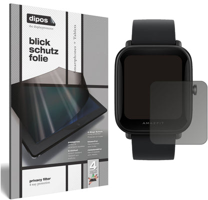 Blickschutzfolie für Amazfit Bip U Pro matt Schutzfolie Privacy