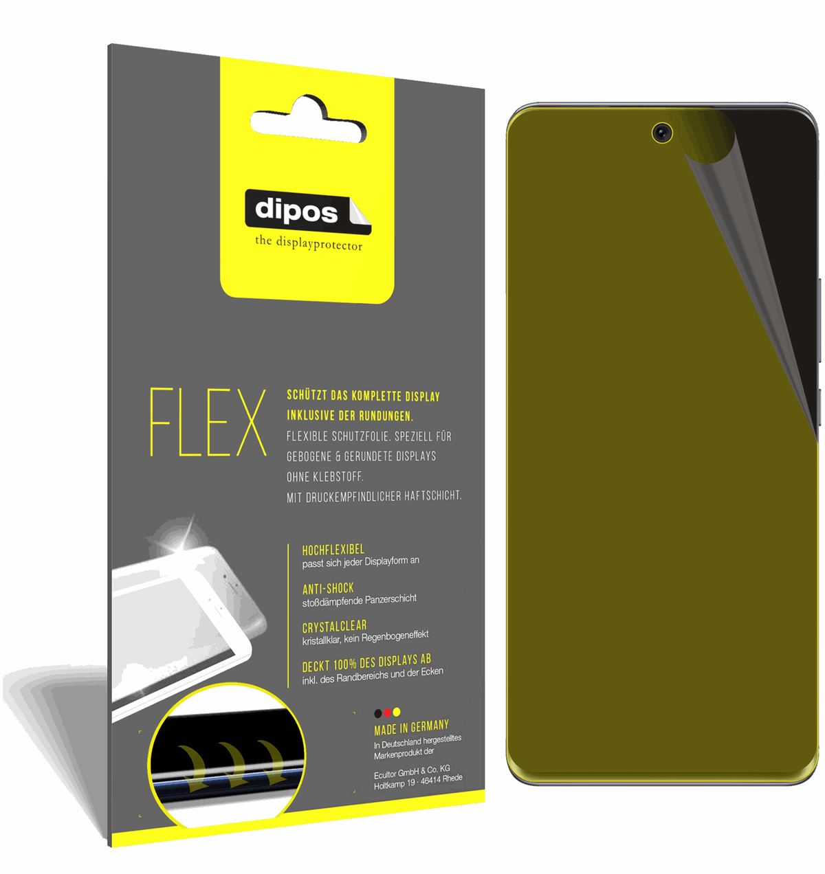 3x 3D Full Cover Schutzfolie für Honor 50