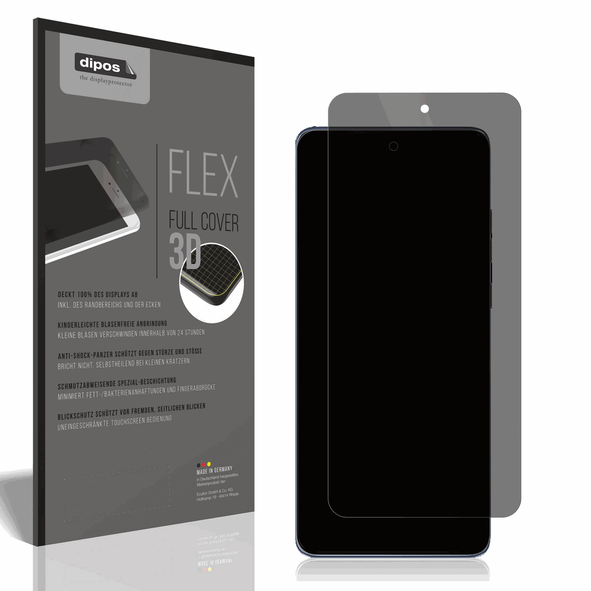 Full Cover Privacy Blickschutzfolie für Motorola Edge 60