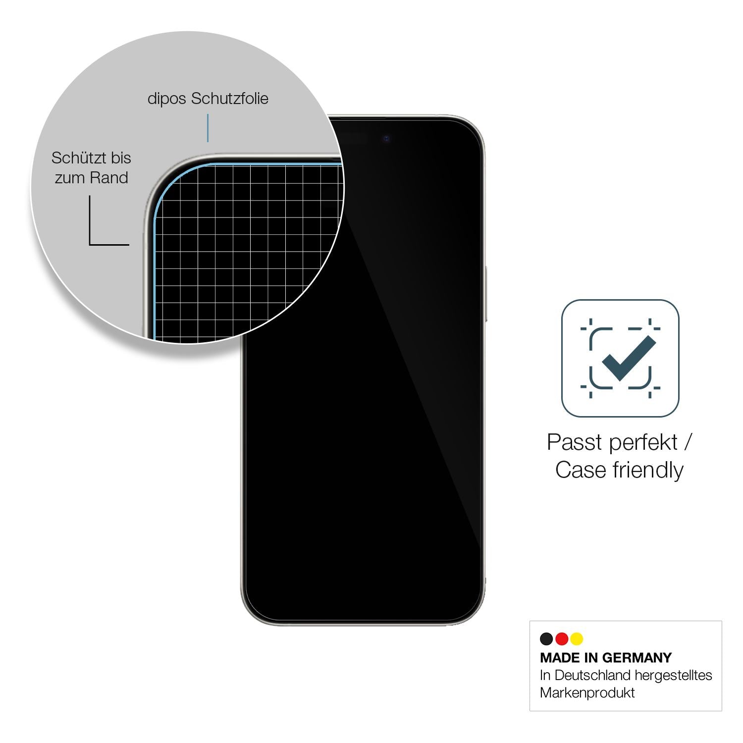 Besonders flexibler Displayschutz mit Anti-Shock-Schicht im Materialmix