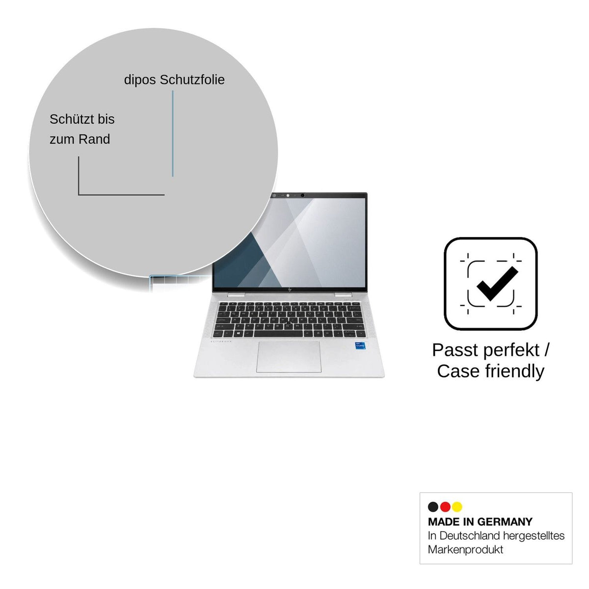 2x 9H Schutzfolie für HP EliteBook x360 1030 G8 13.3 Panzerfolie