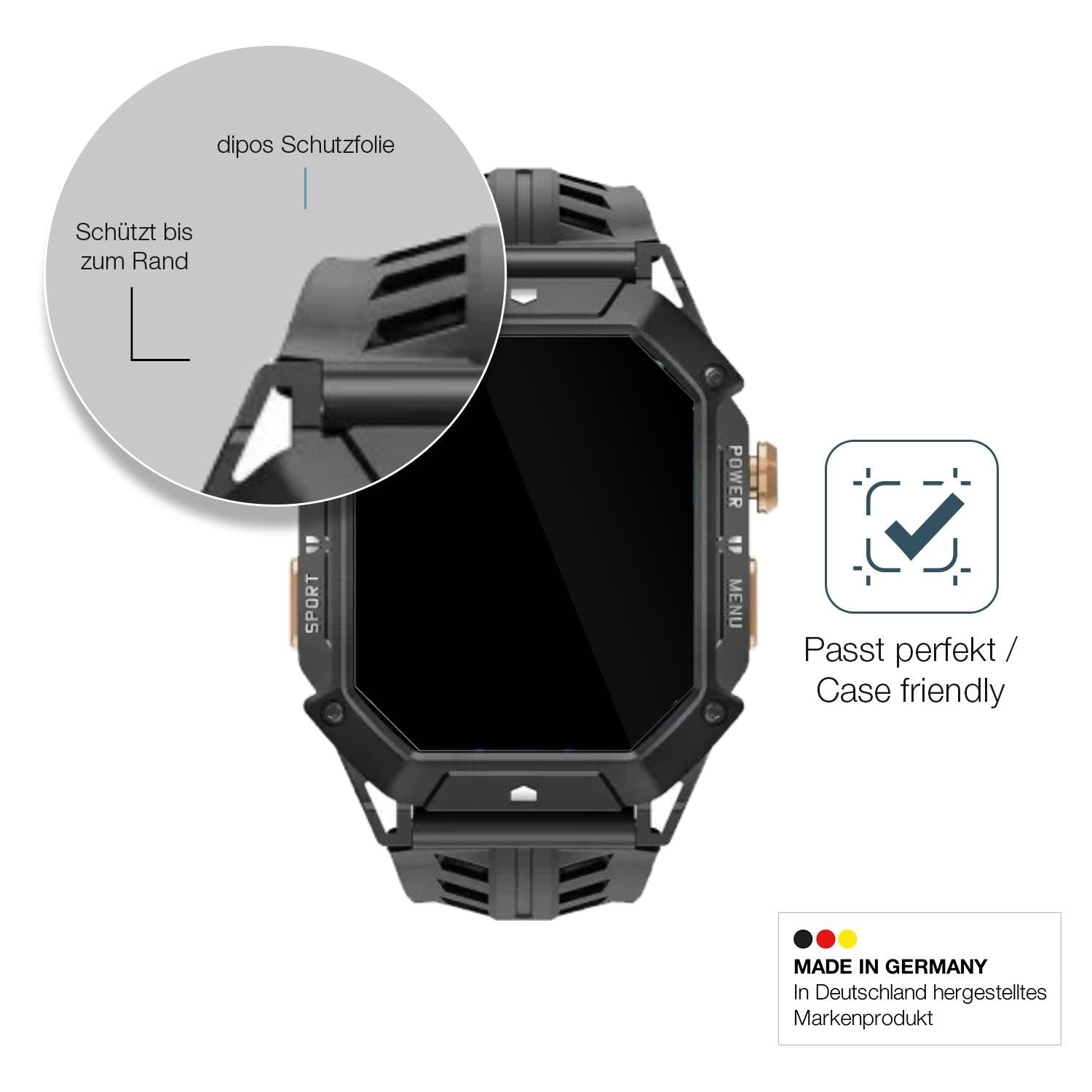 Besonders flexibler Displayschutz mit Anti-Shock-Schicht im Materialmix
