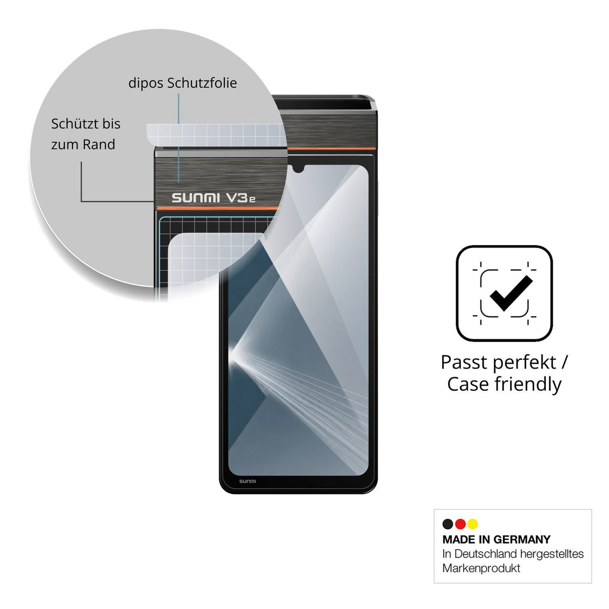 Besonders flexibler Displayschutz mit Anti-Shock-Schicht im Materialmix