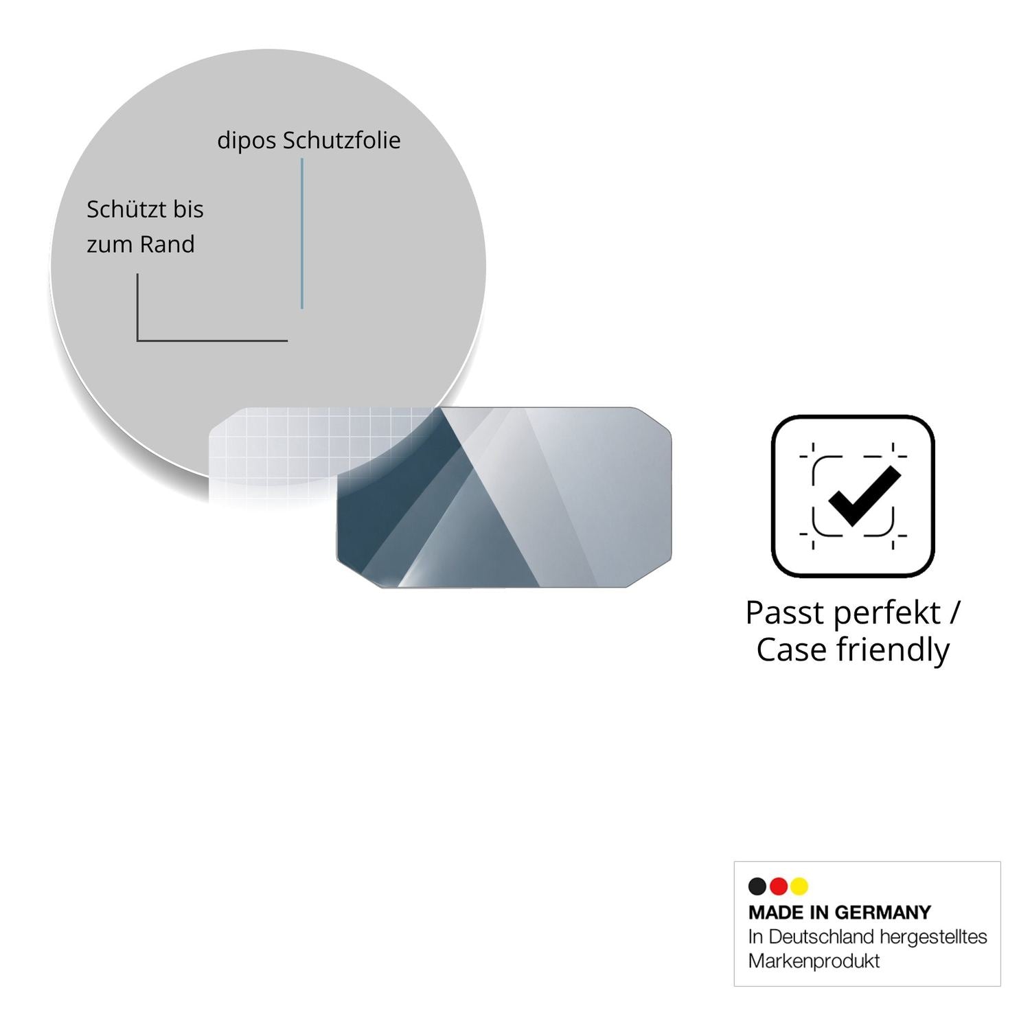 Besonders flexibler Displayschutz mit Anti-Shock-Schicht im Materialmix