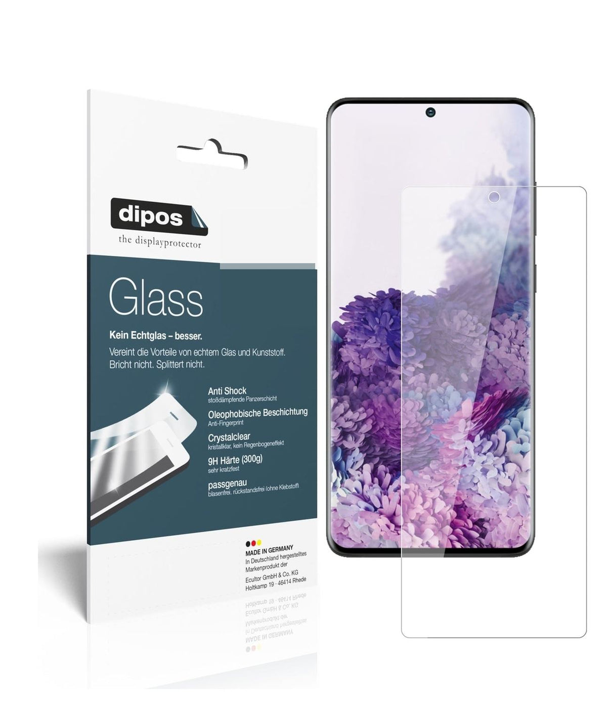 1x 9H Schutzfolie für Samsung Galaxy S20 Plus Panzerfolie