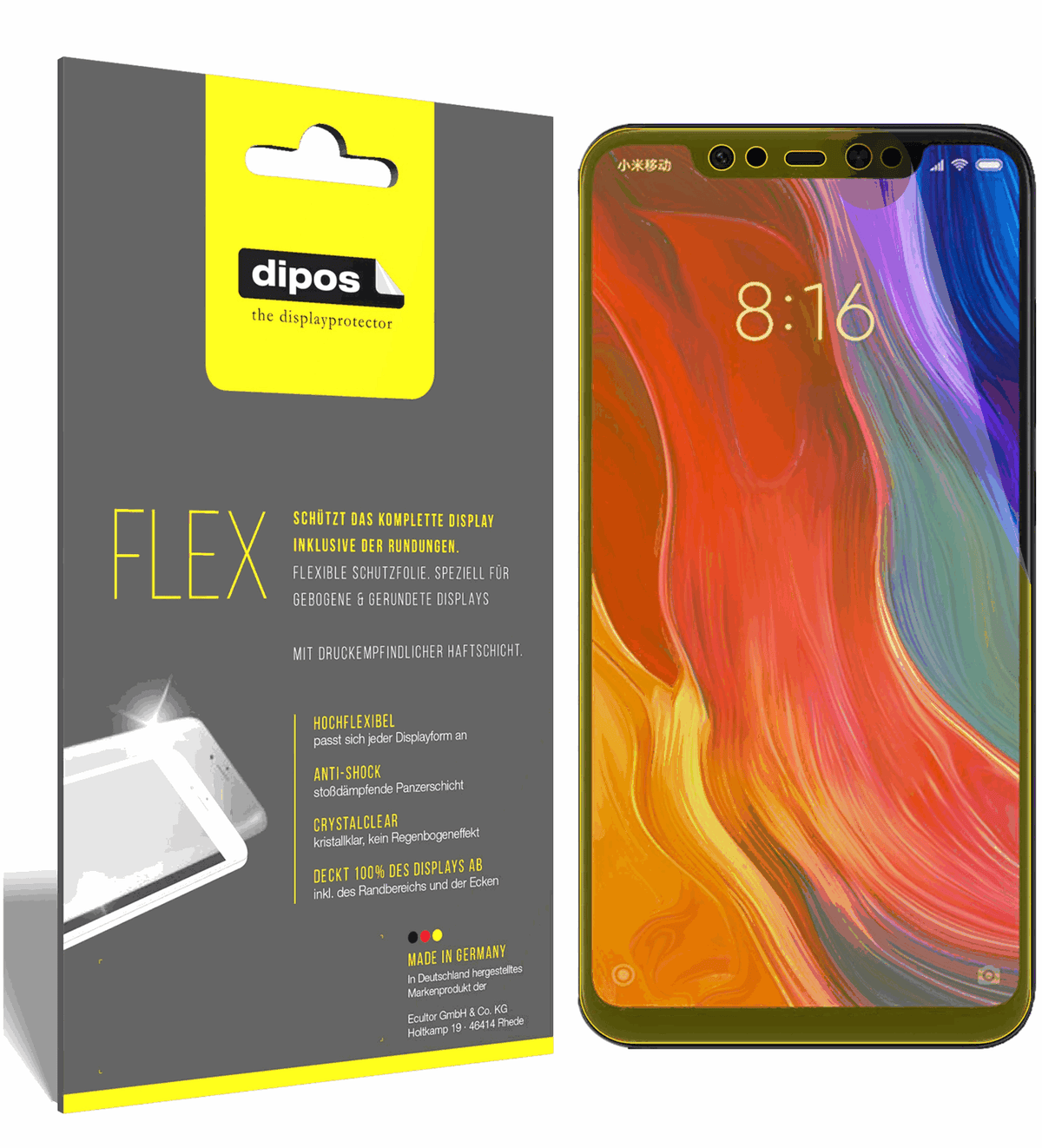 3x 3D Full Cover Schutzfolie für Xiaomi Mi 8 SE