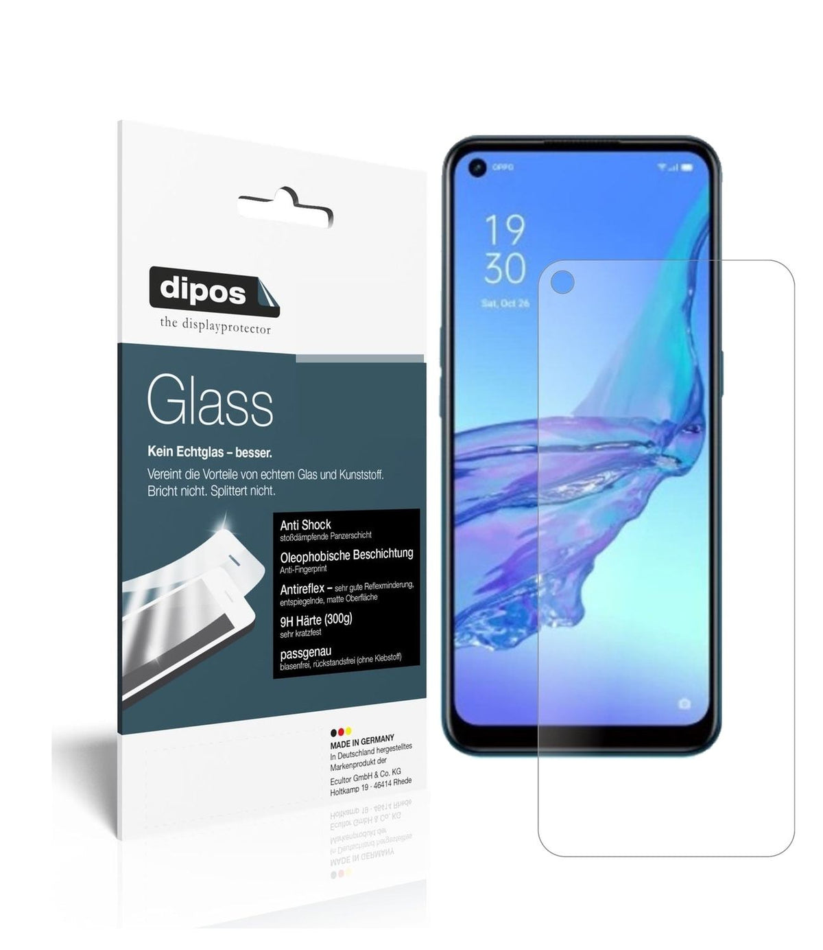 1x 9H Schutzfolie matt für Oppo A53 (2020) Panzerfolie