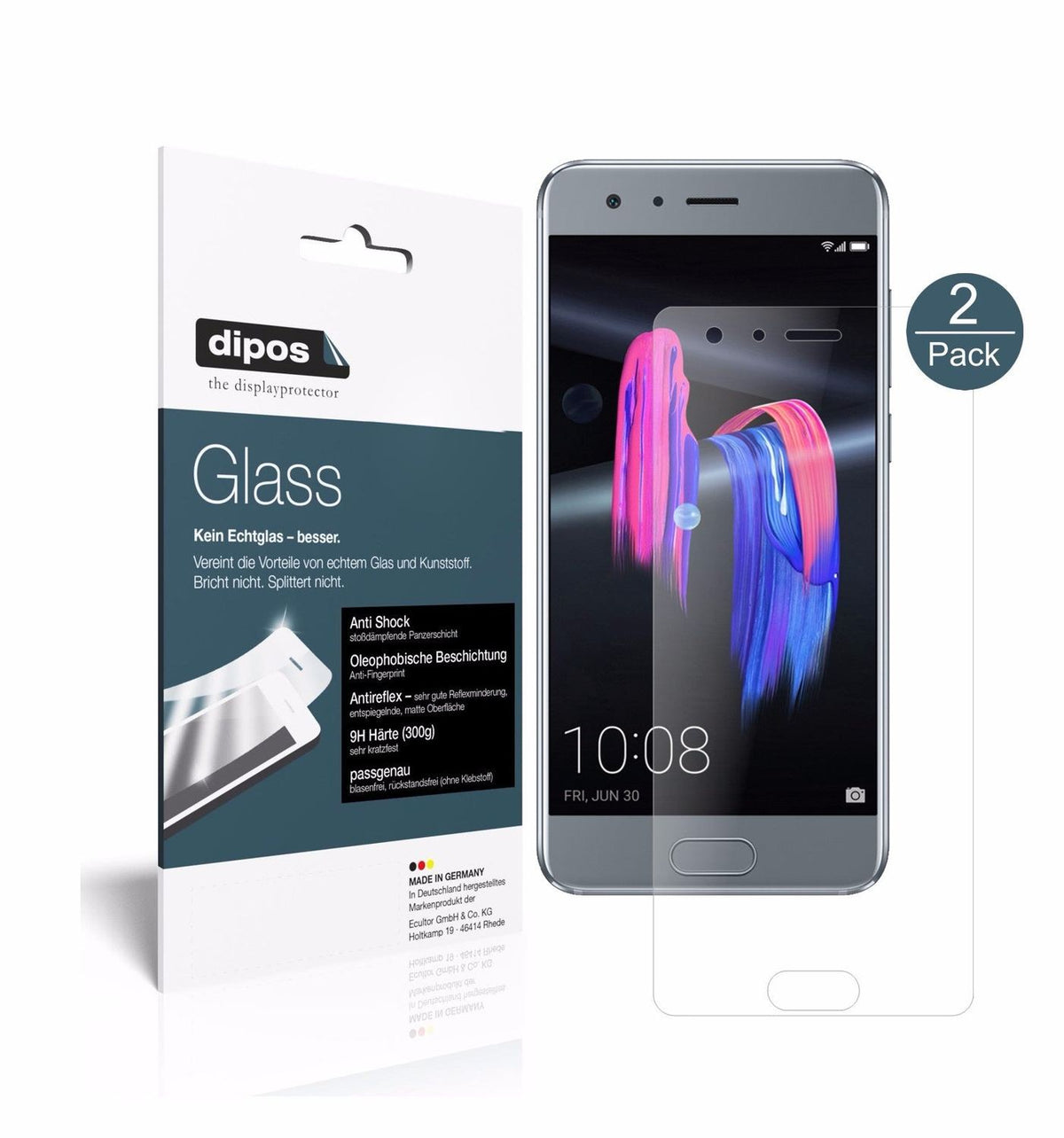 2x 9H Schutzfolie matt für Huawei Honor 9 Panzerfolie
