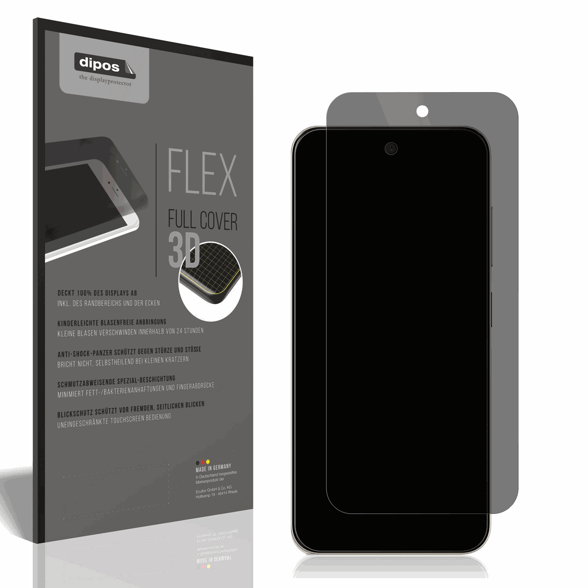 Full Cover Privacy Blickschutzfolie für ZTE Blade V70